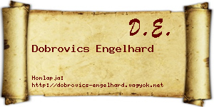Dobrovics Engelhard névjegykártya